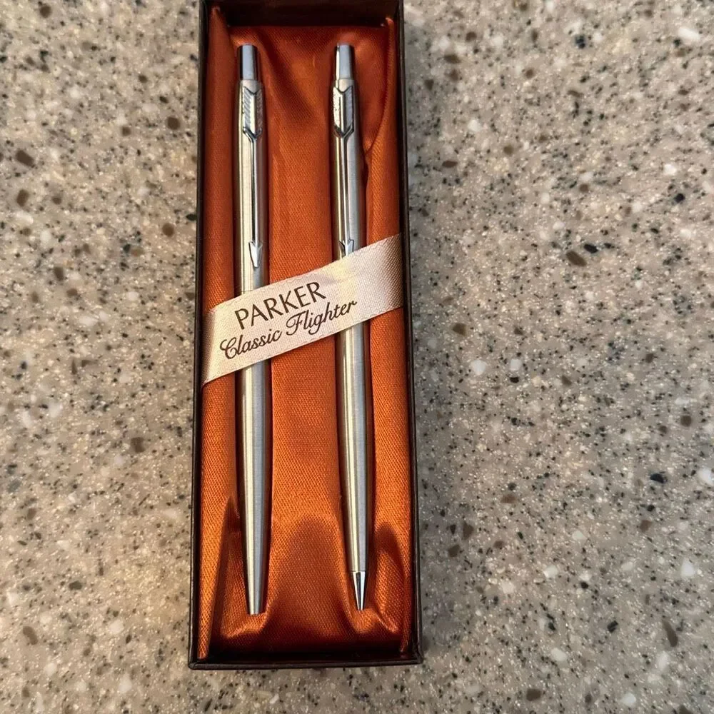 PARKER Vintage Classic Flighter Pen & Pencil Set Original Box